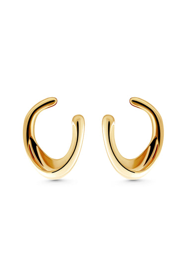 SOLCH LAGOM Edgy & Modern. Semi-circular hoop earrings.